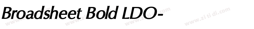 Broadsheet Bold LDO字体转换